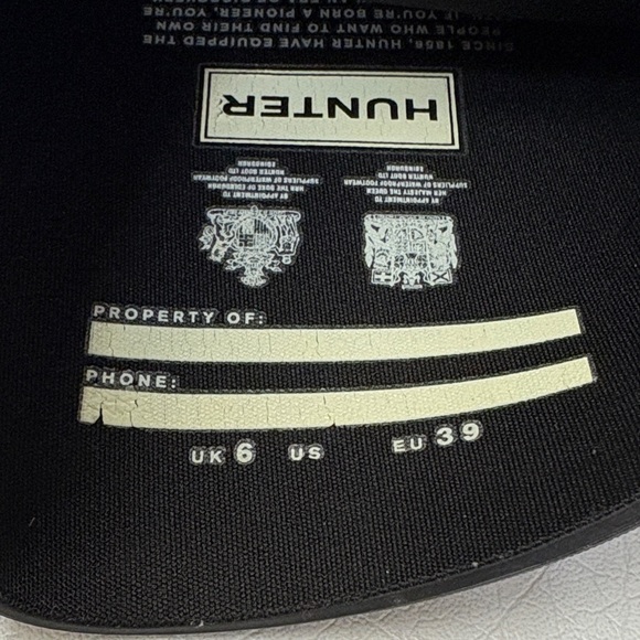 Hunter Black Rain Boots with Gray Knit Cuffs - Picture 3 of 7